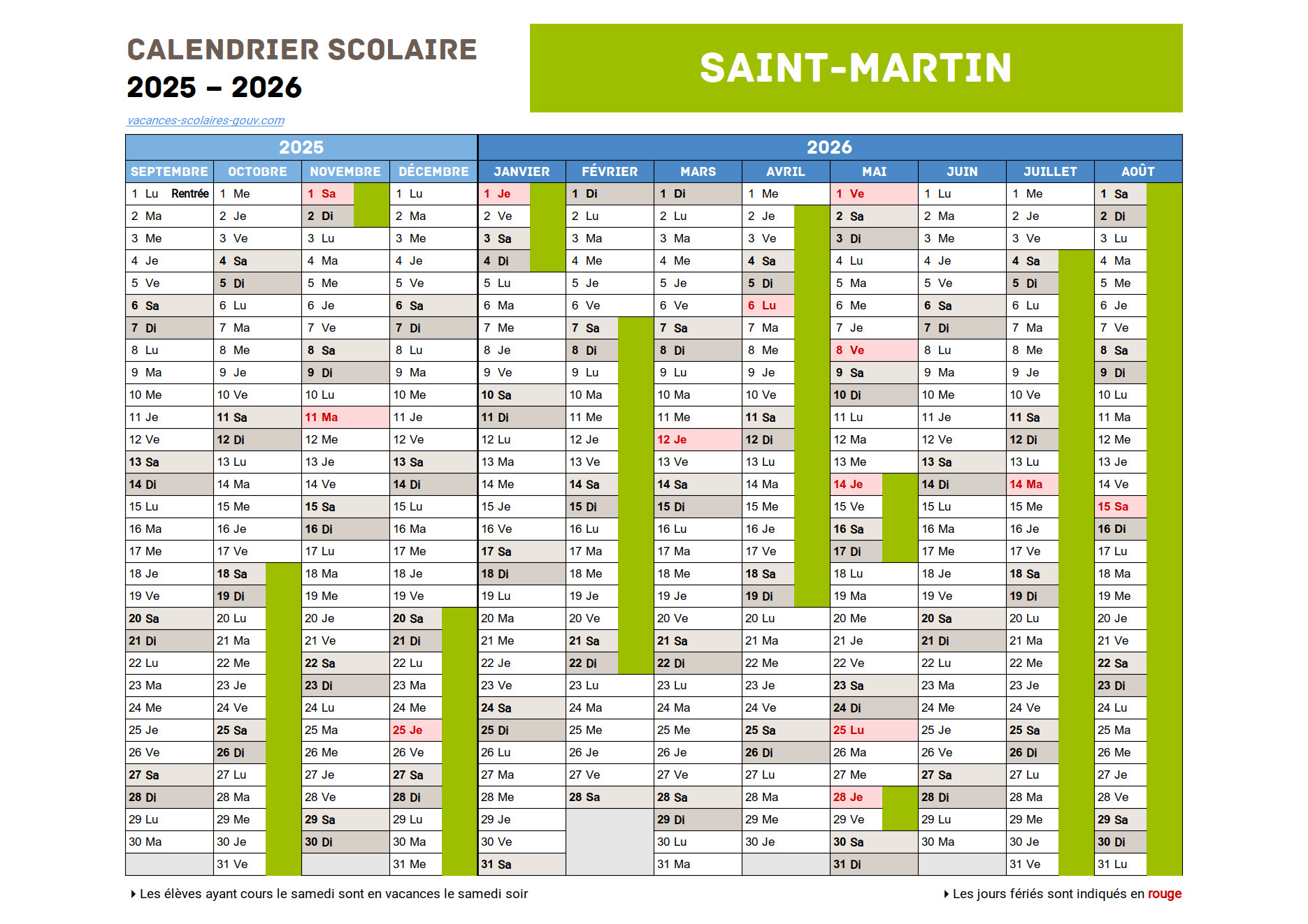 Vacances scolaires 2024, 2025, 2026 : Calendrier scolaire officiel, date de  la rentrée et jours fériés 2024, 2025, 2026