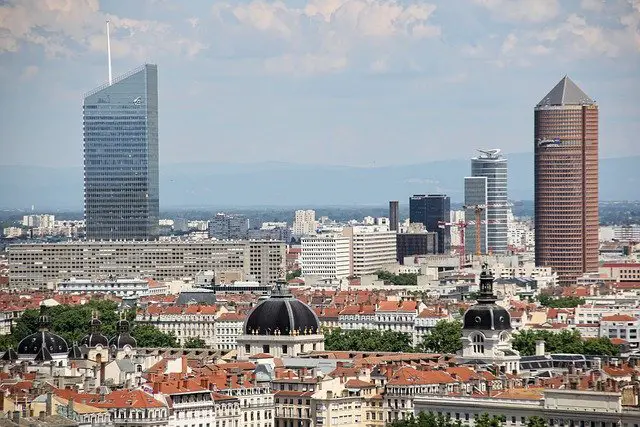 Ville de Lyon vu d'en haut