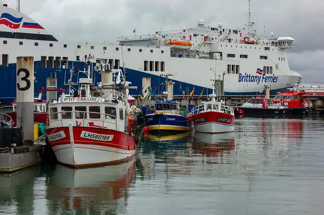 Bateaux dans le port du Havre