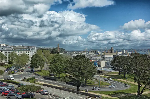 Ville de Brest, dans le Finistère en Bretagne