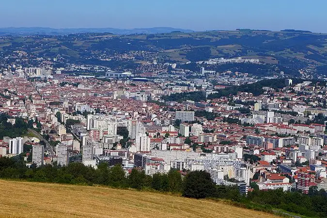 Ville de Saint-Etienne vu d'en haut